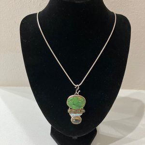 Handcrafted stone pendant